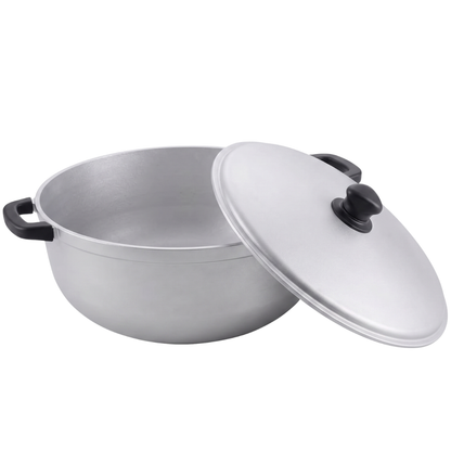 Aluminum Cooking Pot with Lid for Rice, Soups, and Stews