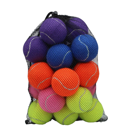 20-Pack of Training Tennis Balls with 2.58-Inch Diameter and Carry Bag