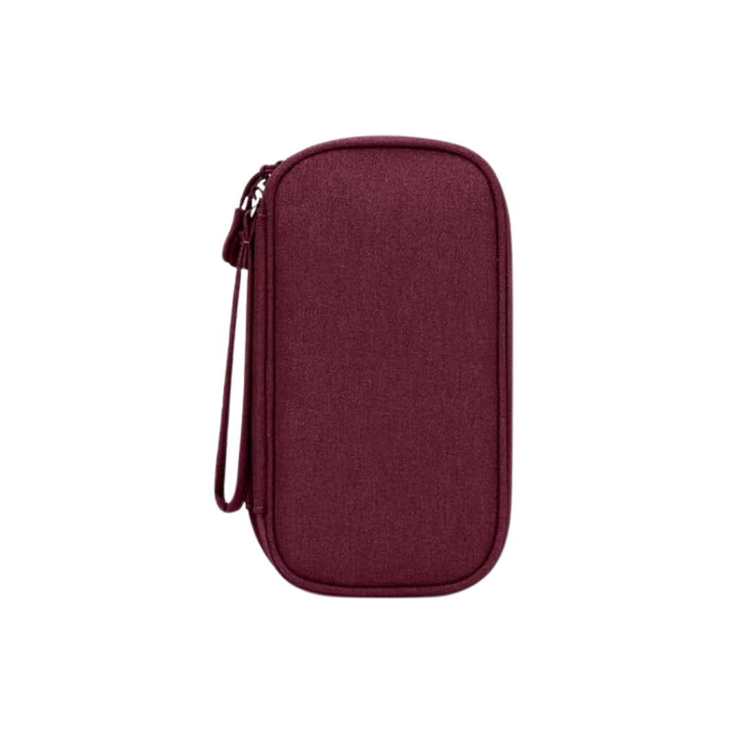 Water-Resistant Double Layer Travel Pouch for Cable Organization
