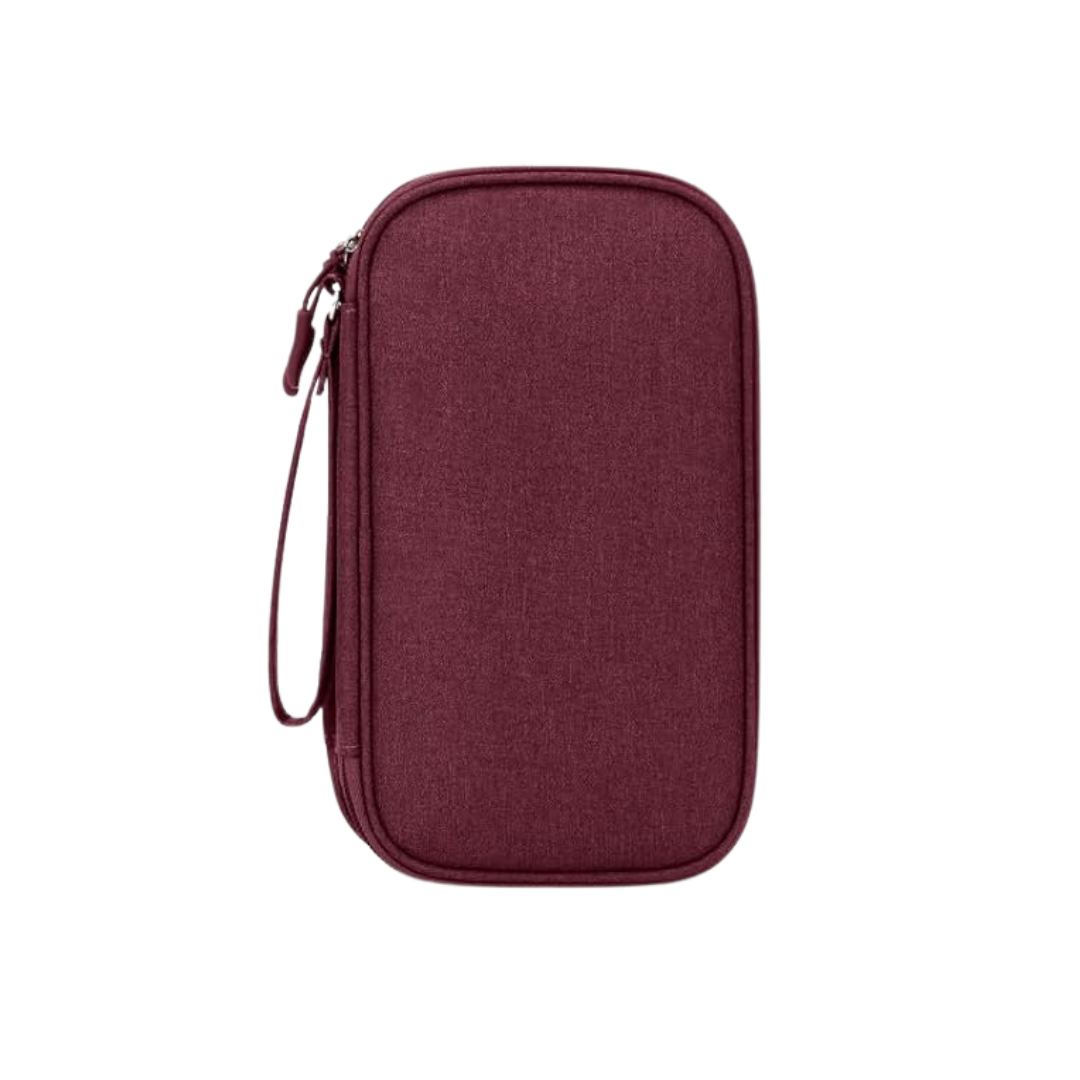 Water-Resistant Double Layer Travel Pouch for Cable Organization