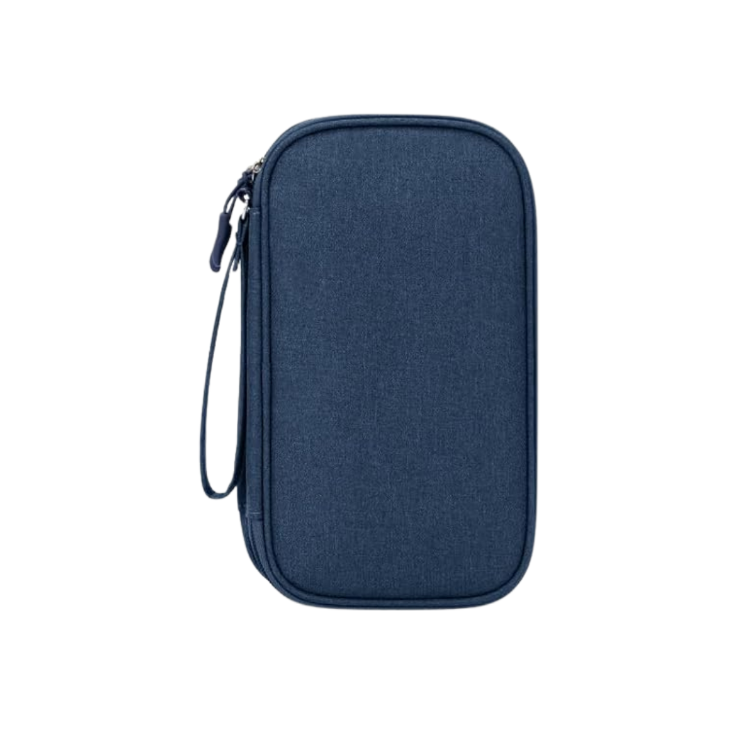 Water-Resistant Double Layer Travel Pouch for Cable Organization
