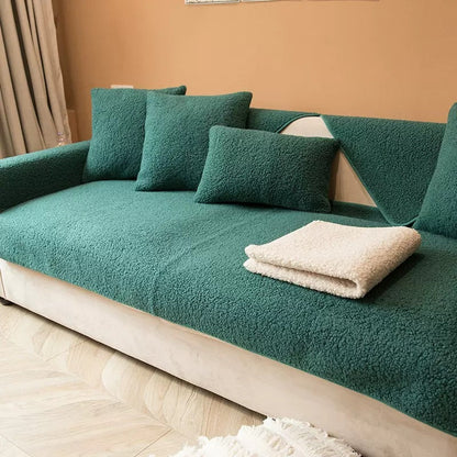 Plush Fleece Sofa Shield – Cozy and Stylish Protector
