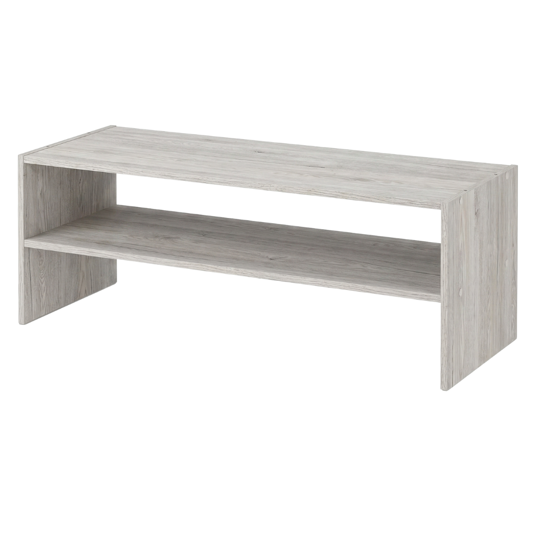 Wooden Shoe Rack with Two Levels for Home Storage, Available in 24/28/32 in