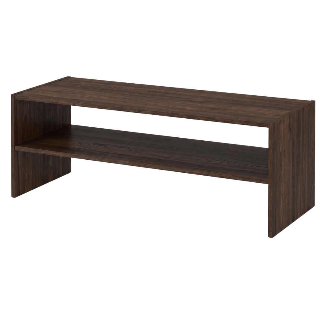 Wooden Shoe Rack with Two Levels for Home Storage, Available in 24/28/32 in