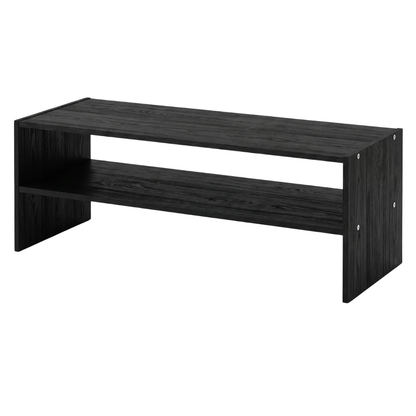 Wooden Shoe Rack with Two Levels for Home Storage, Available in 24/28/32 in
