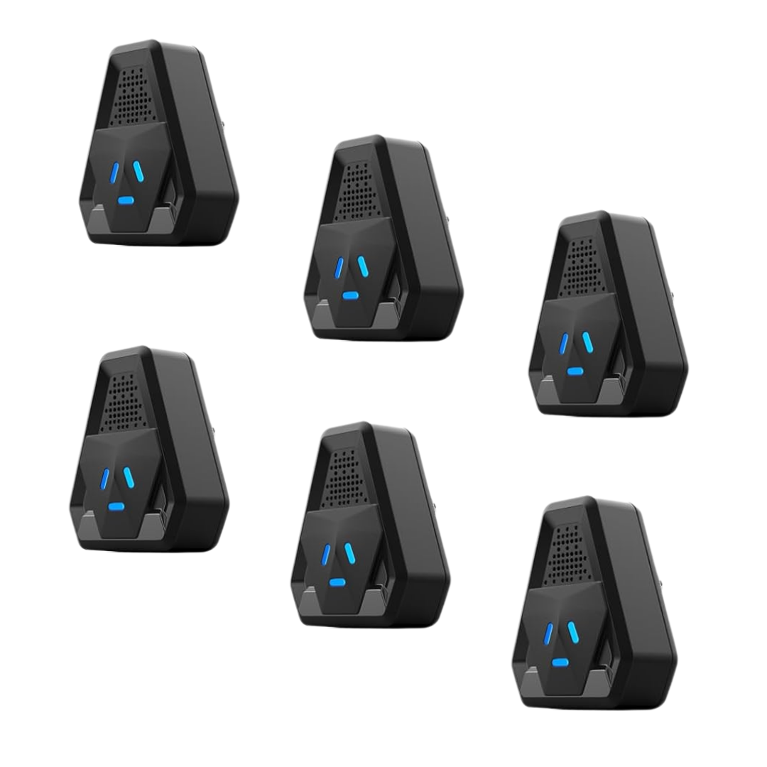 6-Pack Ultrasonic Pest Repellent for Outdoors with 20kHz–75kHz Frequency