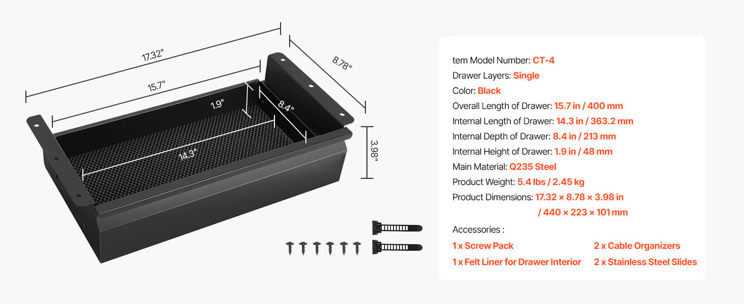 Slide-Out Drawer for Under-Desk Storage