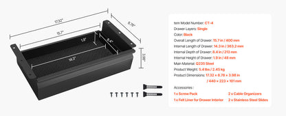 Slide-Out Drawer for Under-Desk Storage