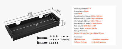 Slide-Out Drawer for Under-Desk Storage