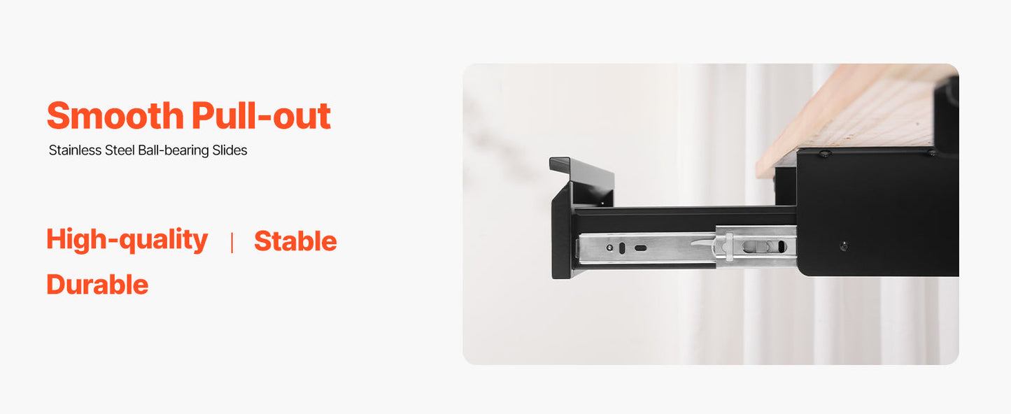 Slide-Out Drawer for Under-Desk Storage