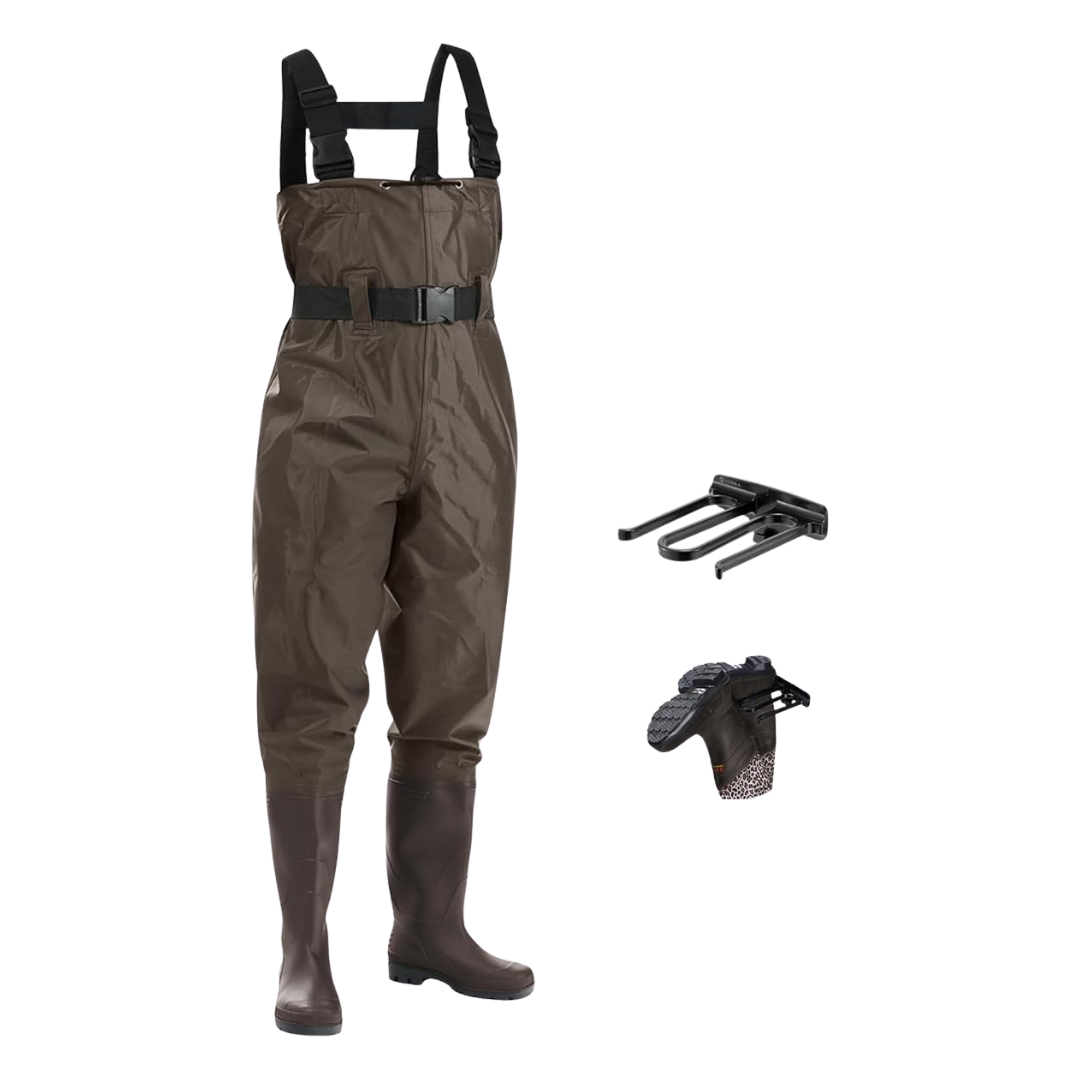 Nylon Chest Waders for Fishing and Fieldwork with PVC Boots – Unisex
