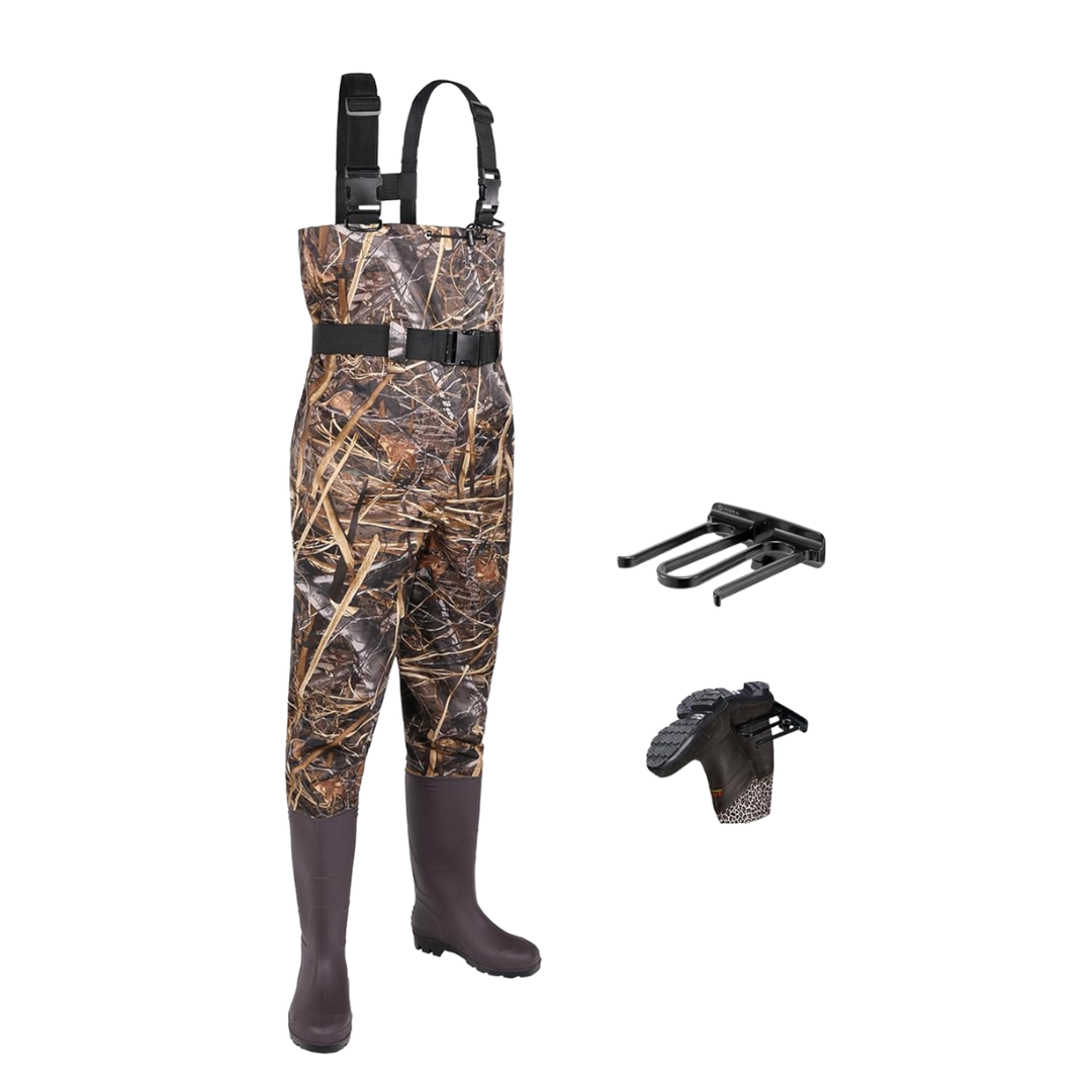 Nylon Chest Waders for Fishing and Fieldwork with PVC Boots – Unisex