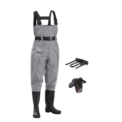 Nylon Chest Waders for Fishing and Fieldwork with PVC Boots – Unisex