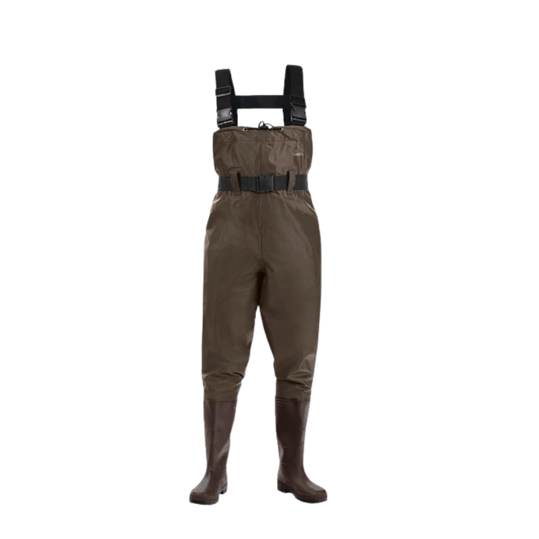 Nylon Chest Waders for Fishing and Fieldwork with PVC Boots – Unisex