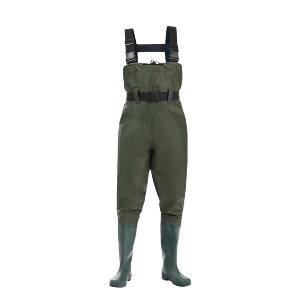 Nylon Chest Waders for Fishing and Fieldwork with PVC Boots – Unisex