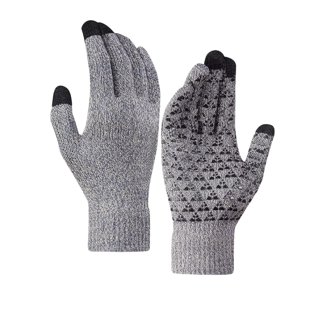 Touchscreen Knit Gloves for All with Soft Lining and Silicone Grip