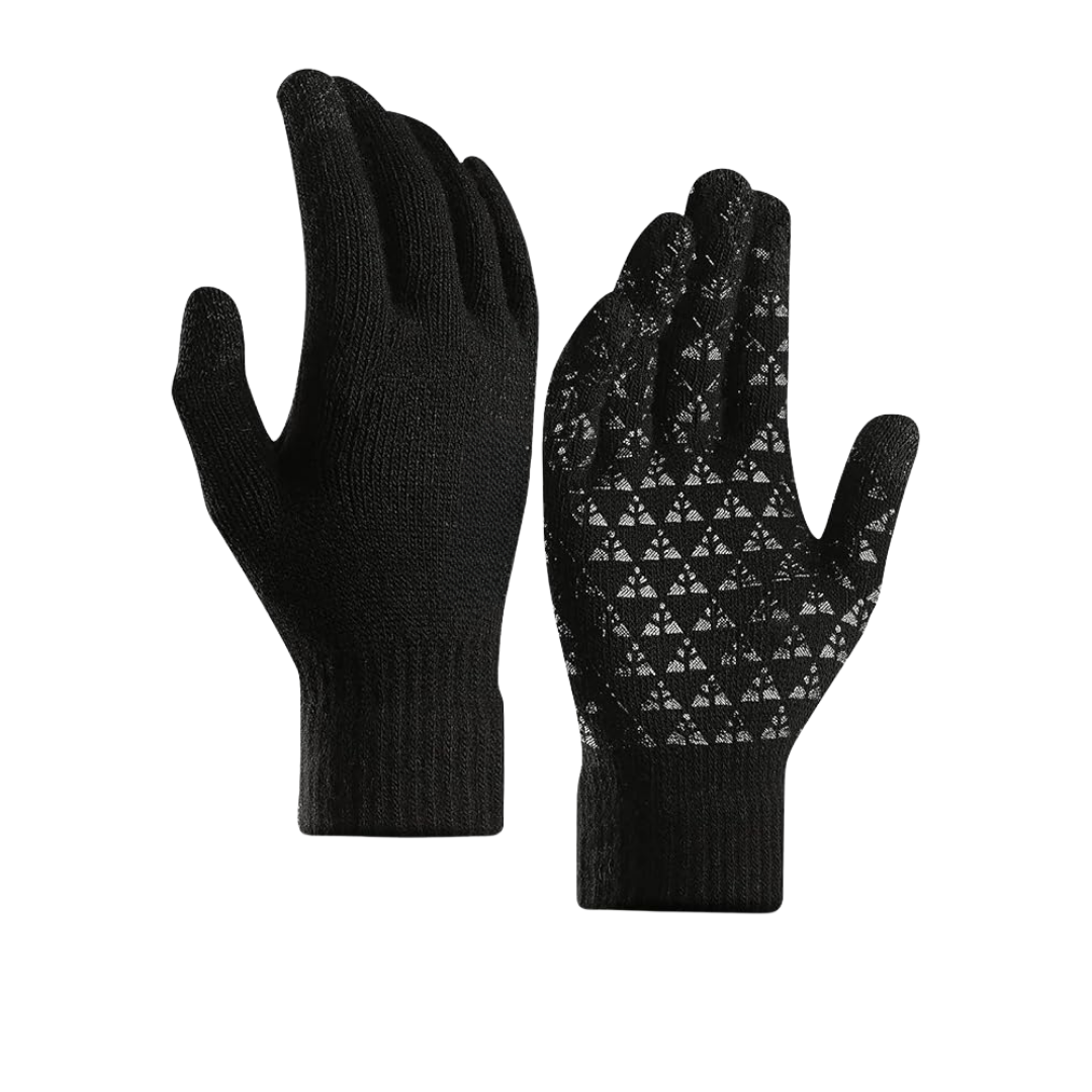 Touchscreen Knit Gloves for All with Soft Lining and Silicone Grip