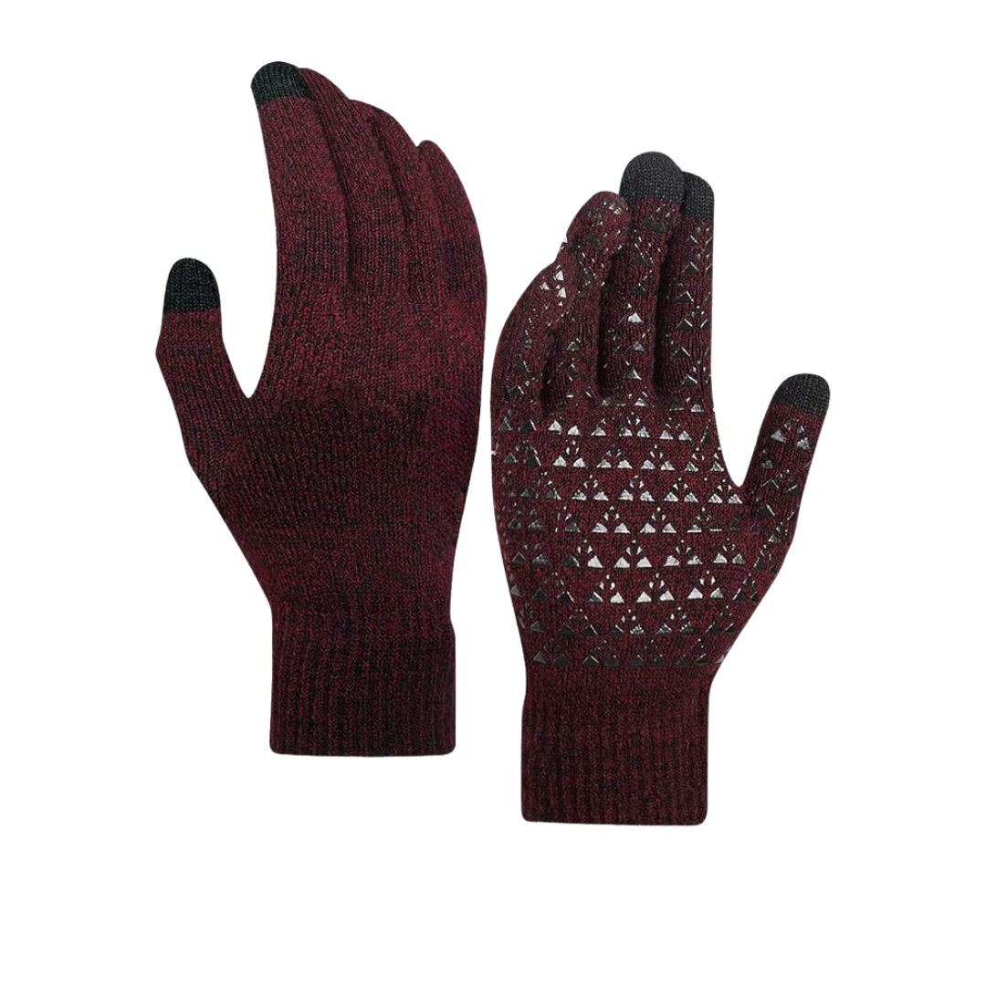 Touchscreen Knit Gloves for All with Soft Lining and Silicone Grip