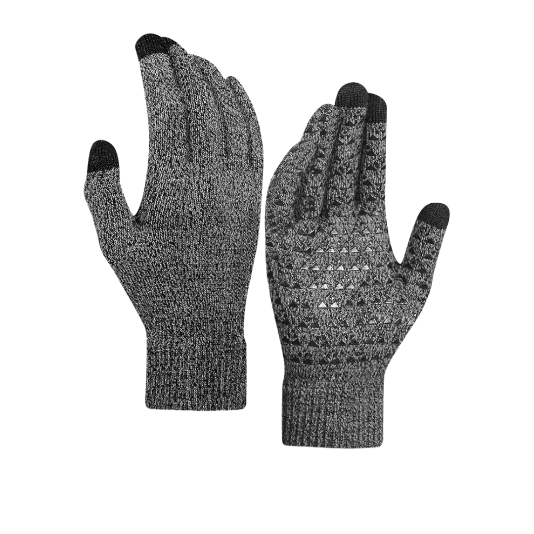 Touchscreen Knit Gloves for All with Soft Lining and Silicone Grip