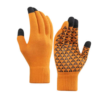 Touchscreen Knit Gloves for All with Soft Lining and Silicone Grip