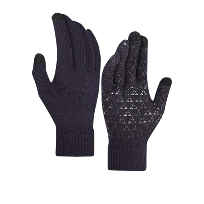 Touchscreen Knit Gloves for All with Soft Lining and Silicone Grip