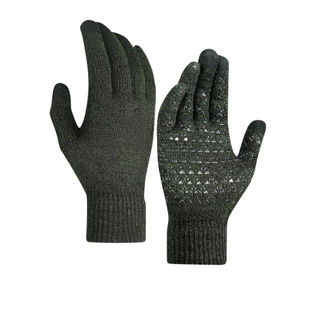 Touchscreen Knit Gloves for All with Soft Lining and Silicone Grip