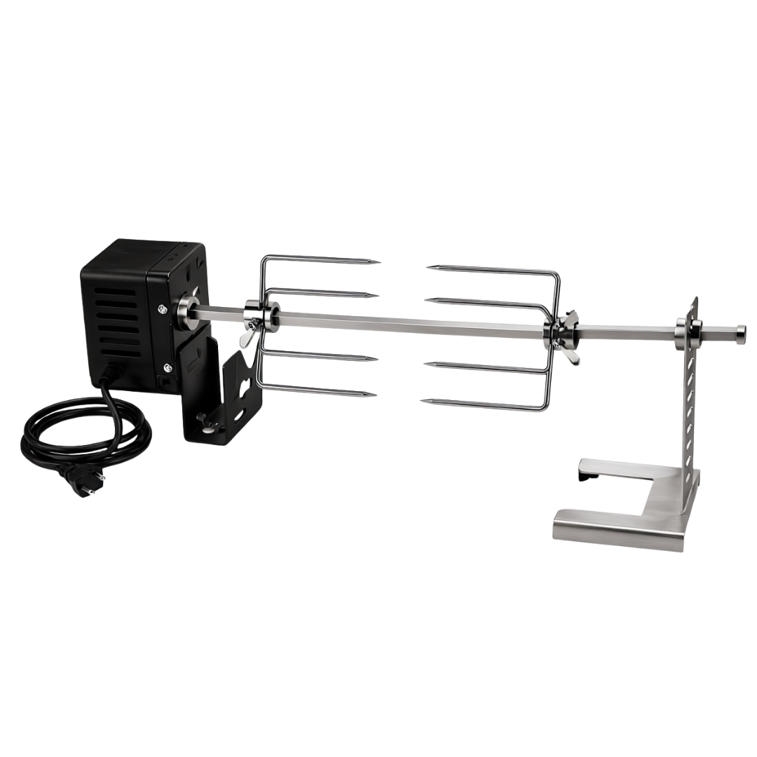 BBQ Grill Rotisserie Set with 28-Inch Skewer and Motor