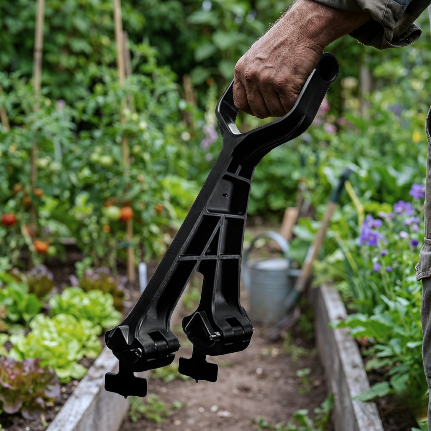 Adjustable Secondary Grip for Universal Garden Tool Handle Attachment