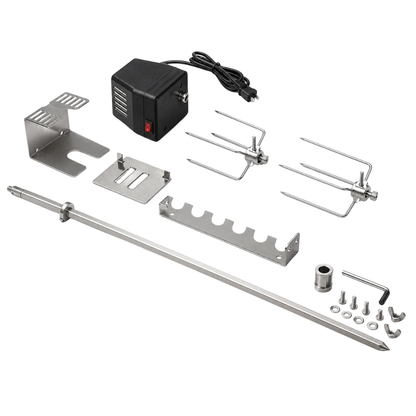 28-Inch Motorized Spit Rod Set for Universal Rotisserie Grill