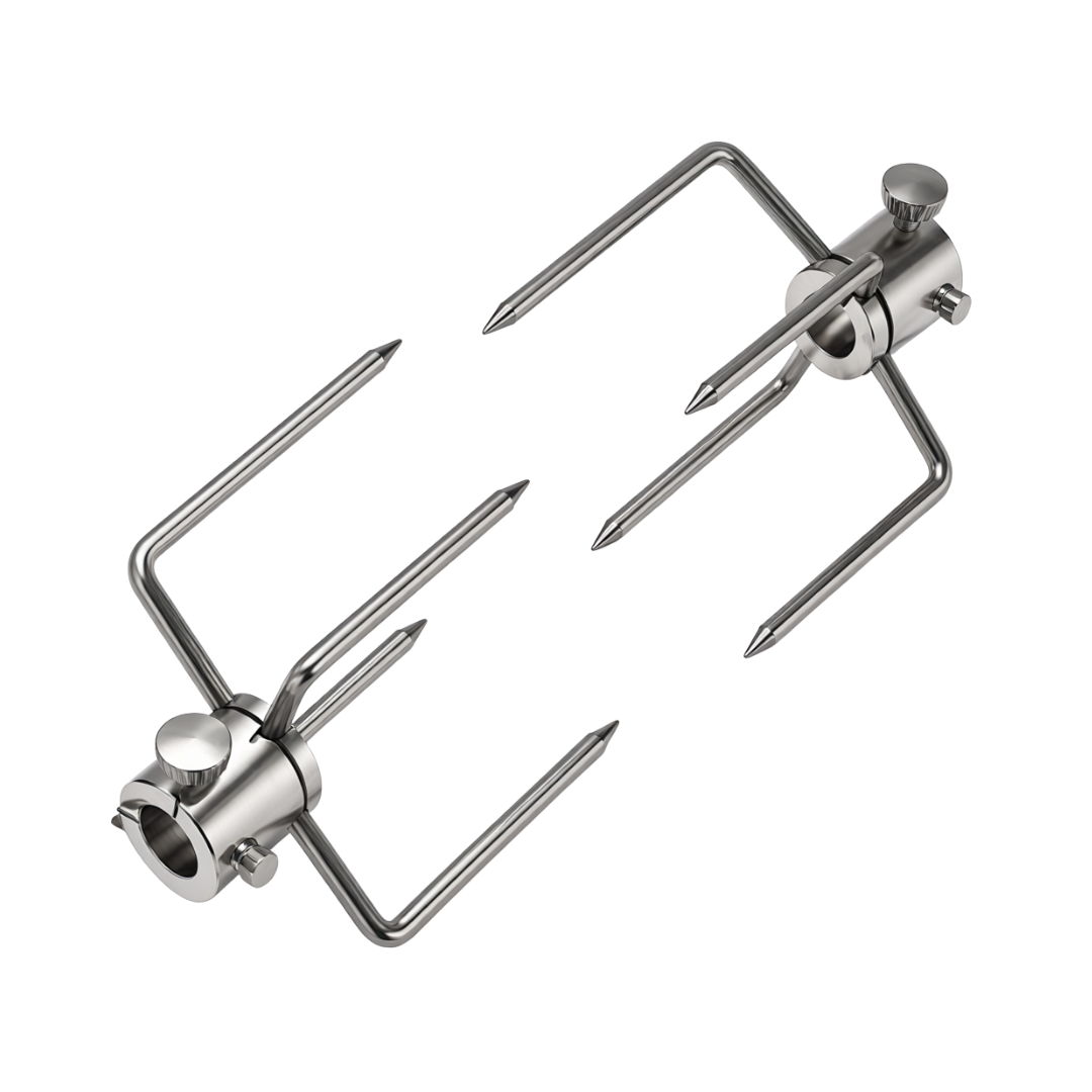 Replacement Set of 4-Prong Rotisserie Meat Forks, 2-Pack