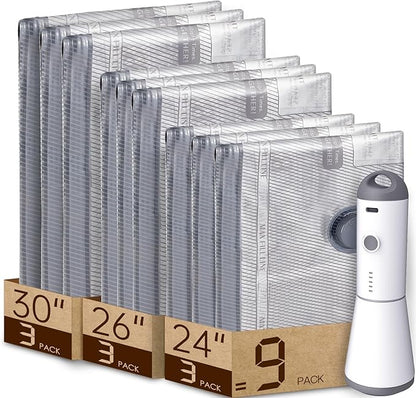 Travel Packing Vacuum Seal Bags with Rechargeable Air Pump