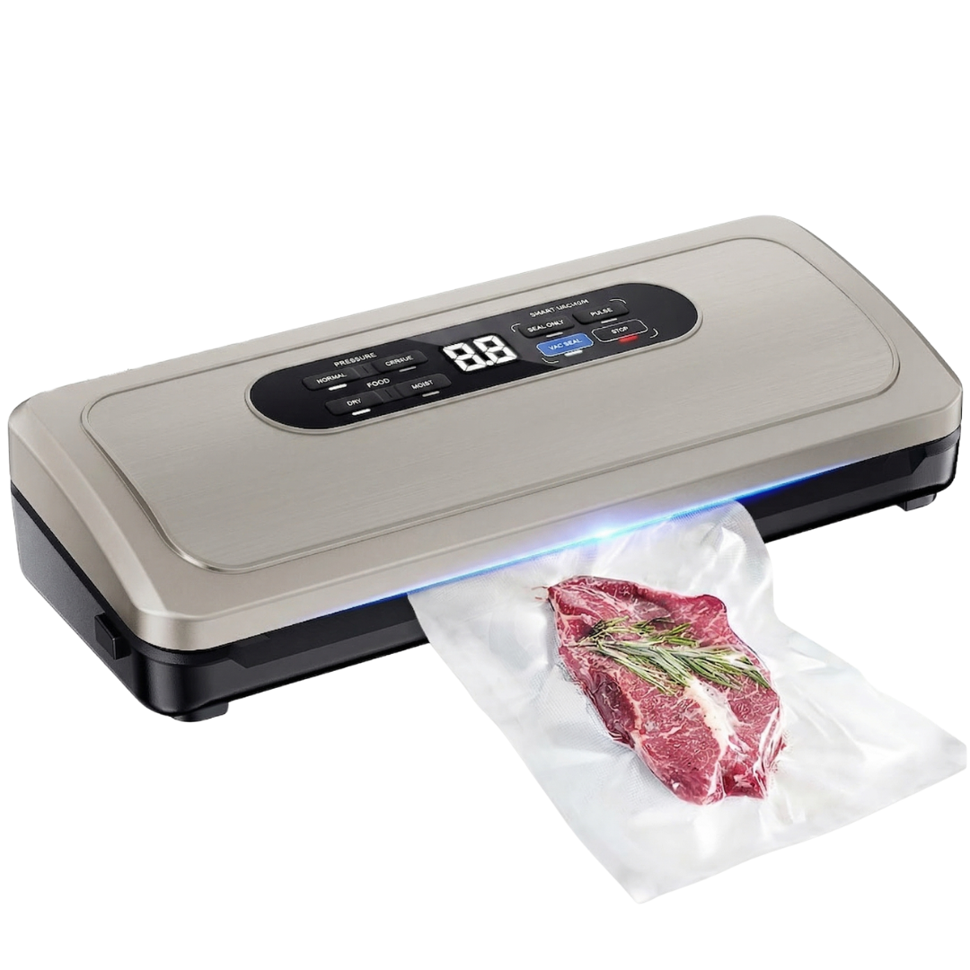 10-in-1 Vacuum Packing Device with Integrated Cutter and Roll Holder