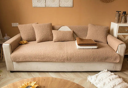 Plush Fleece Sofa Shield – Cozy and Stylish Protector