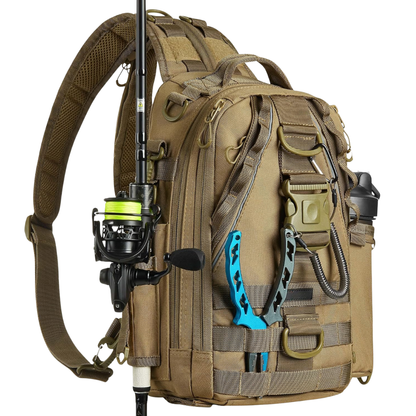 Fishing Backpack with Gear Storage and Rod Holder – Water-Resistant