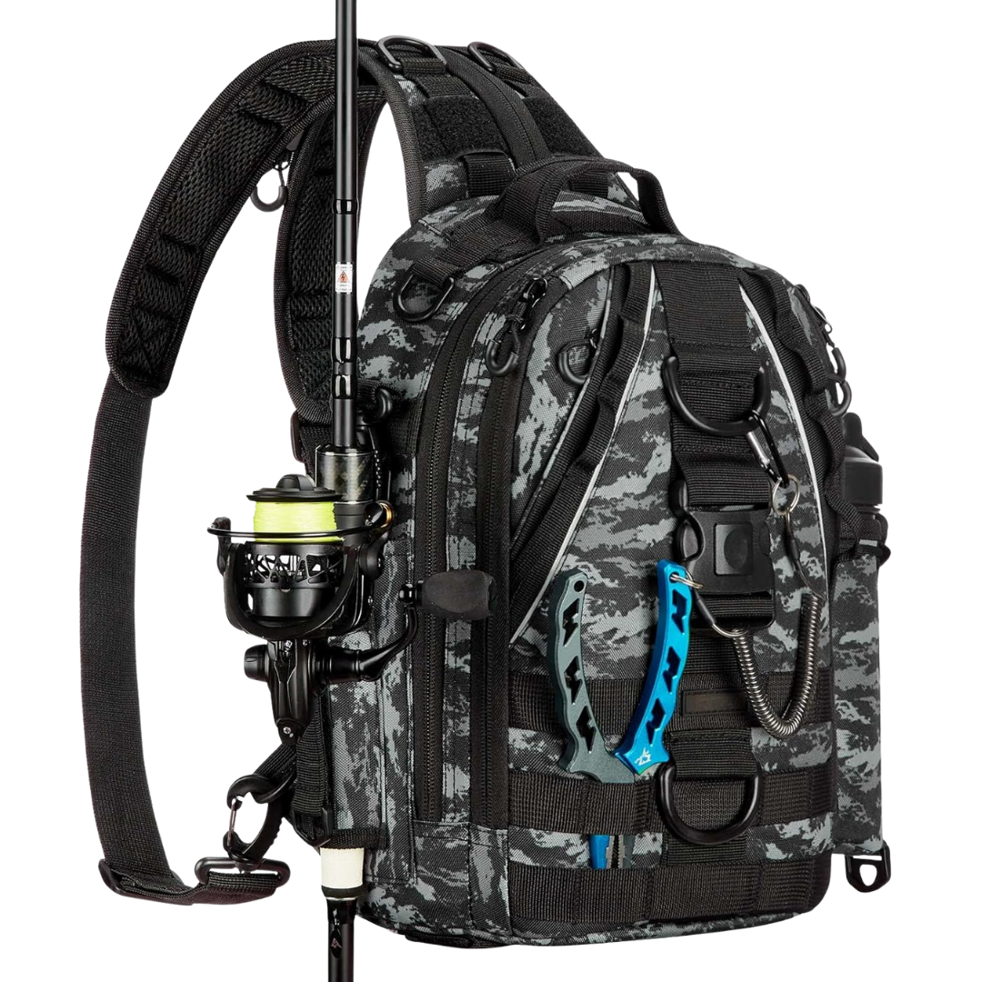 Fishing Backpack with Gear Storage and Rod Holder – Water-Resistant