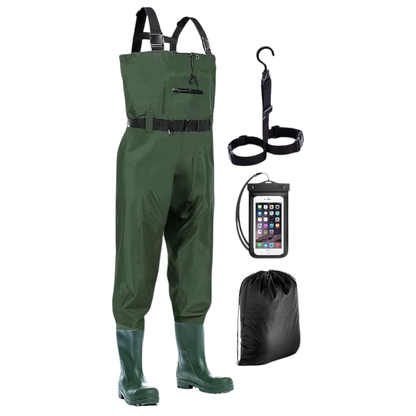 Nylon Chest Waders with Boots – Water-Resistant for Fishing and Hunting