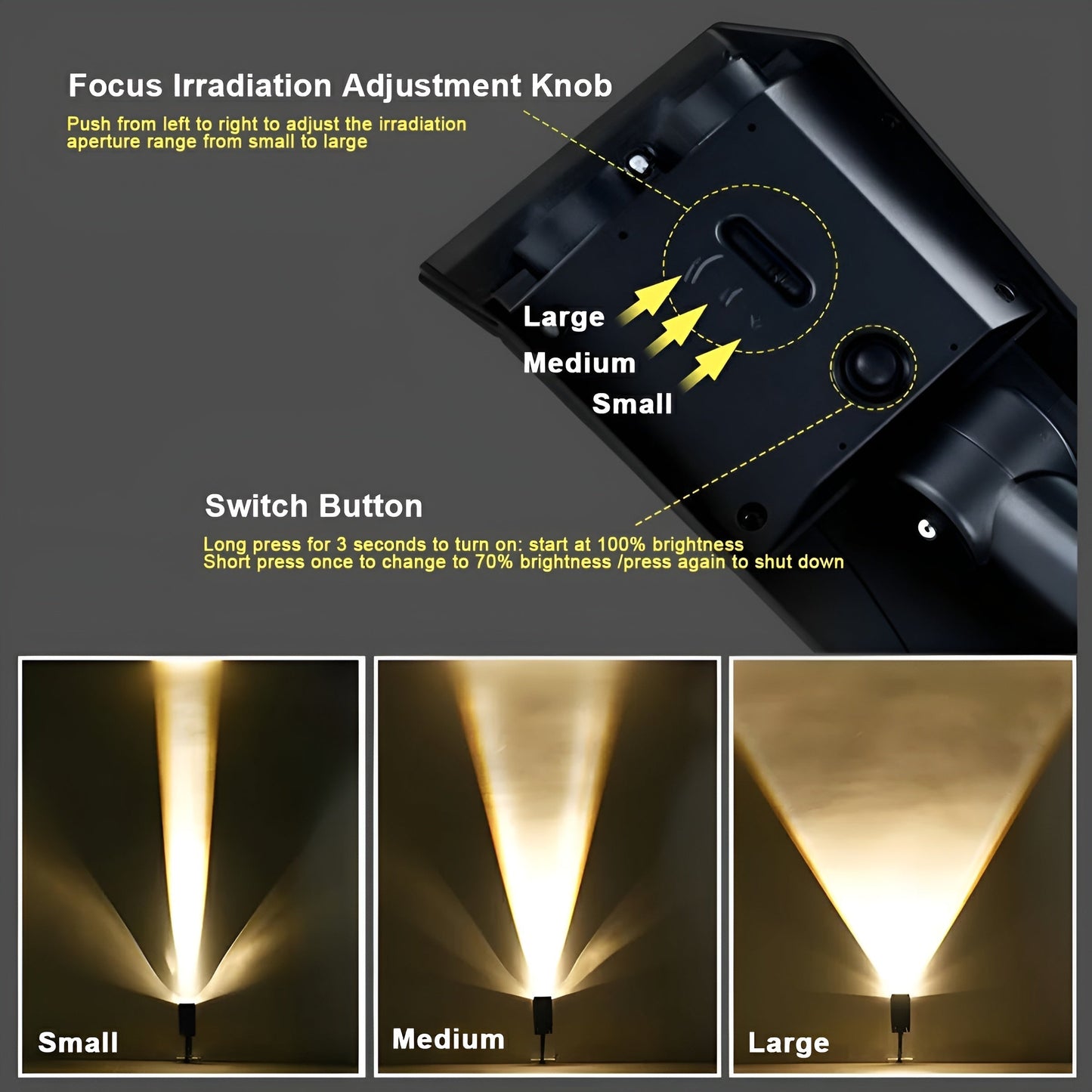 Versatile Solar-Powered Garden Spotlight for Outdoor Lighting