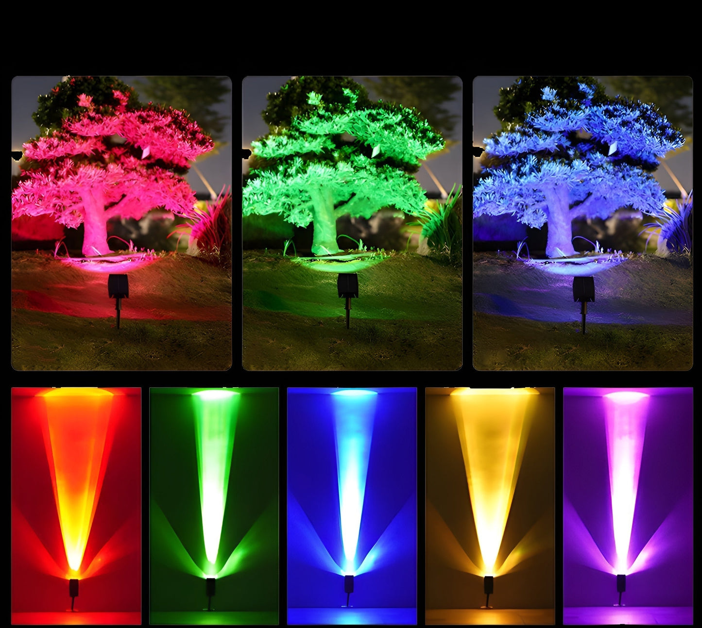 Versatile Solar-Powered Garden Spotlight for Outdoor Lighting