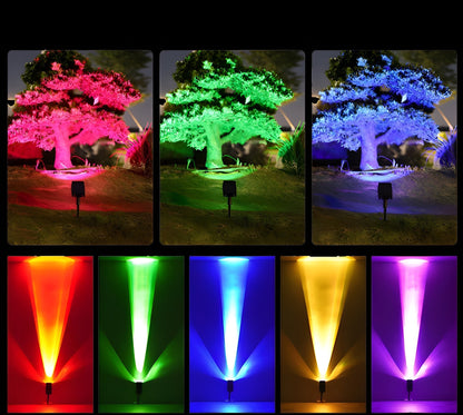Versatile Solar-Powered Garden Spotlight for Outdoor Lighting