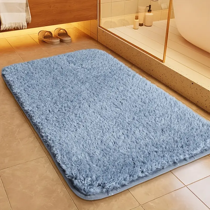 Soft Touch Quick-Dry Bath Rug with Non-Slip Base