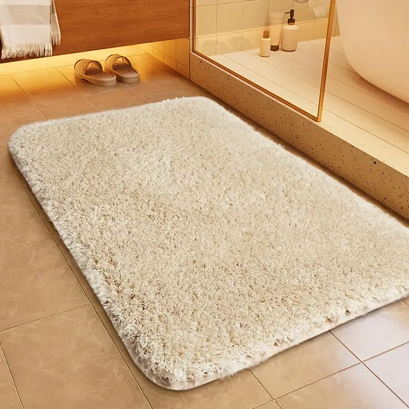 Soft Touch Quick-Dry Bath Rug with Non-Slip Base