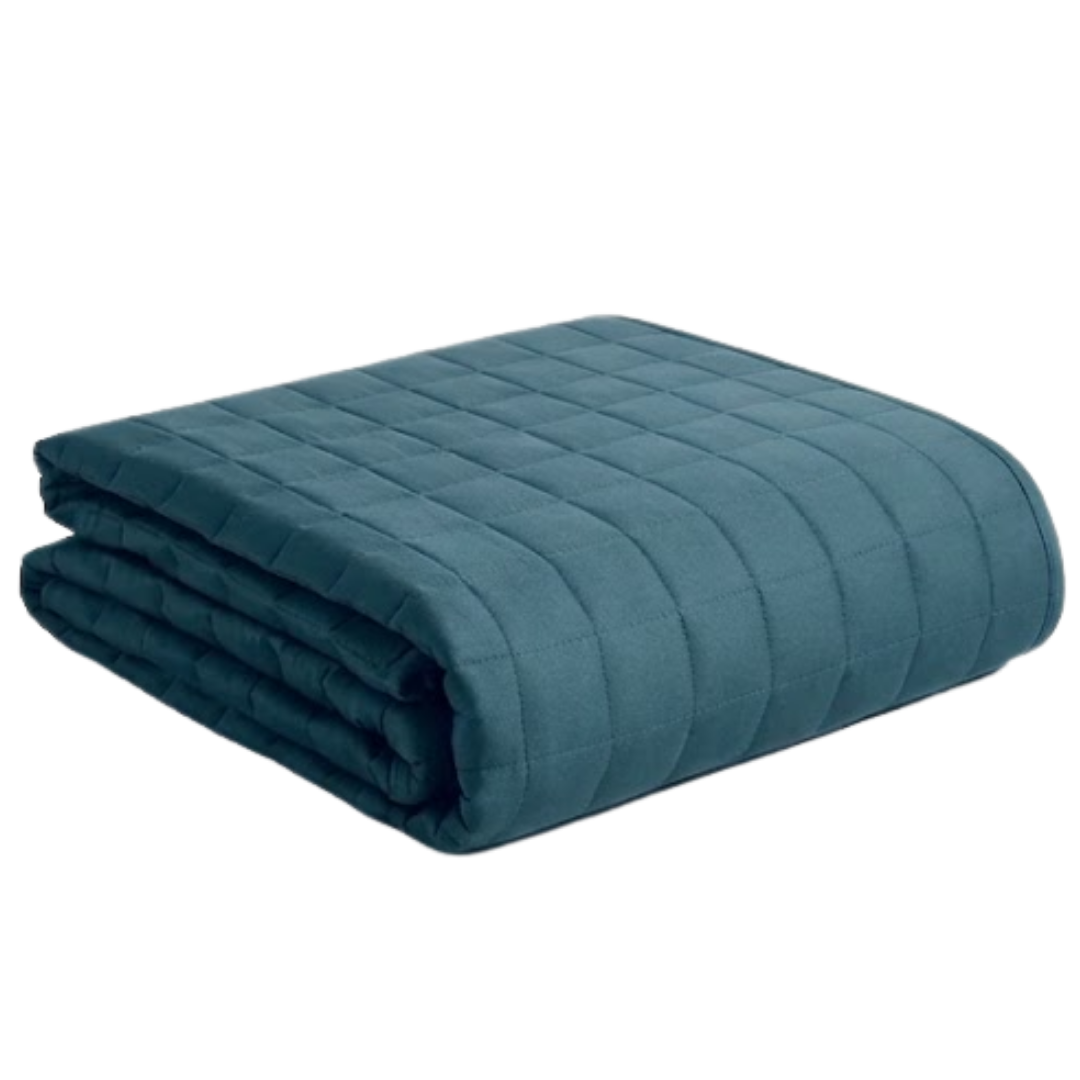 Cooling Weighted Blanket with 7 Layers of Glass Beads and 16 Loops