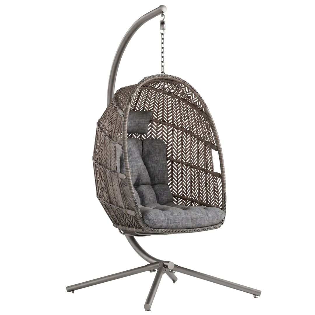Hanging Egg Chair with Stand and Cushions – 350 lb Weight Limit