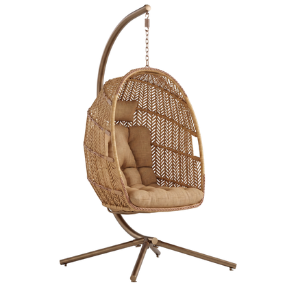 Hanging Egg Chair with Stand and Cushions – 350 lb Weight Limit
