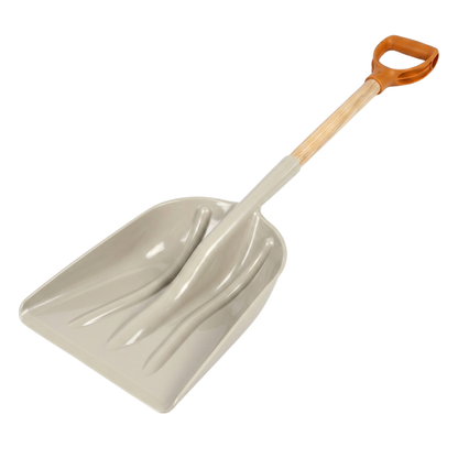 Poly Shovel with Wide Scoop and Wooden Handle for Outdoor Tasks
