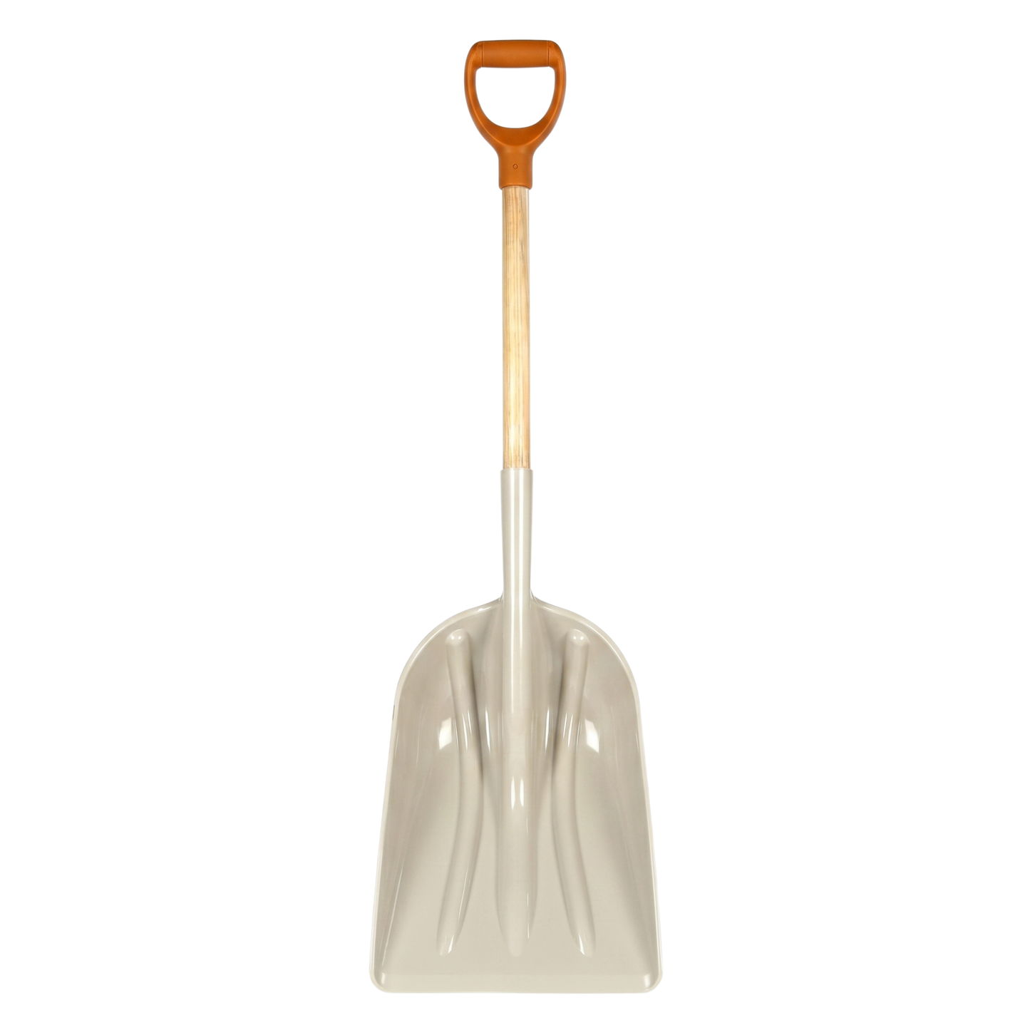 Poly Shovel with Wide Scoop and Wooden Handle for Outdoor Tasks