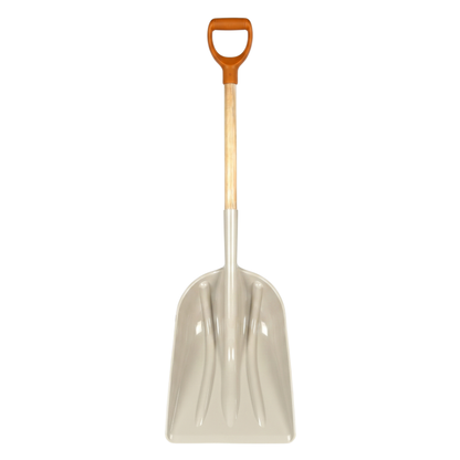 Poly Shovel with Wide Scoop and Wooden Handle for Outdoor Tasks