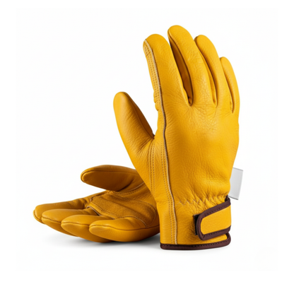 Insulated Lining Winter Work Gloves in Full Grain Cowhide Leather