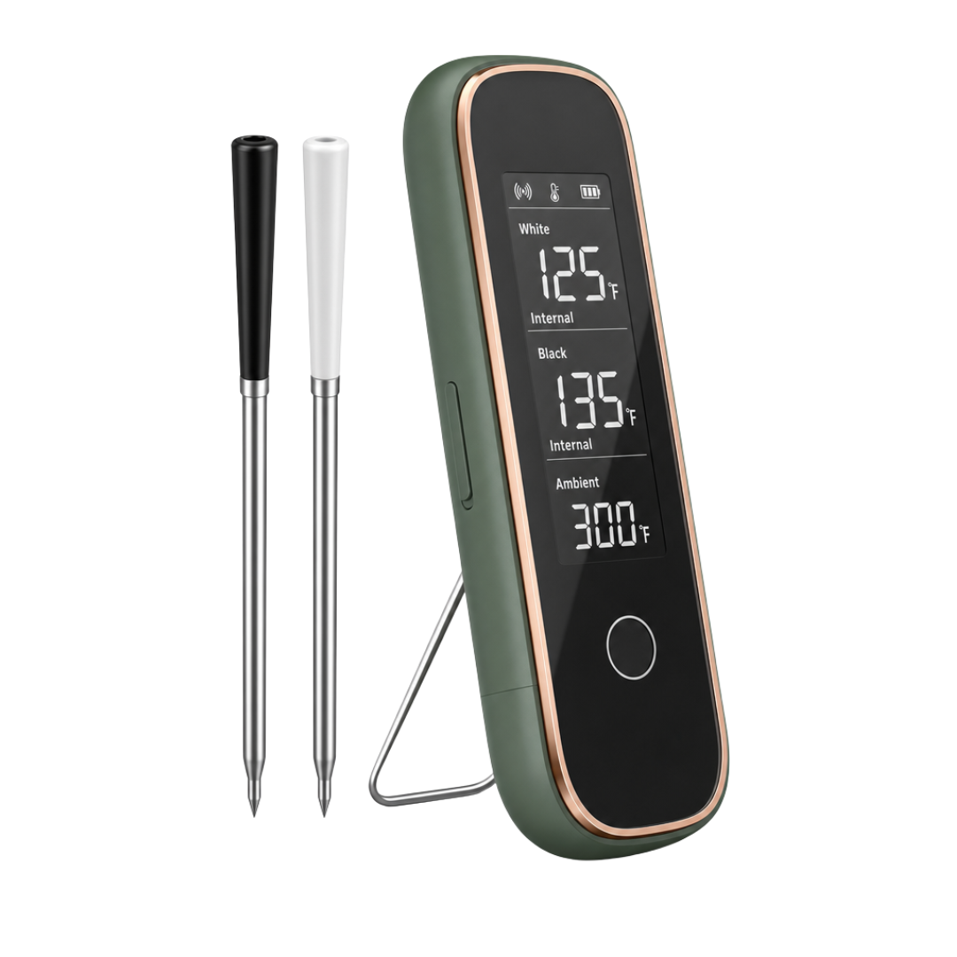 Bluetooth Meat Thermometer with Dual Probes and App Connectivity