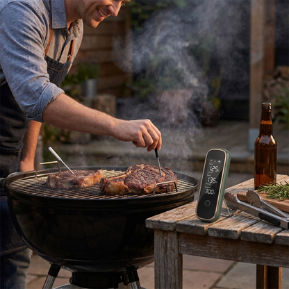 Bluetooth Meat Thermometer with Dual Probes and App Connectivity